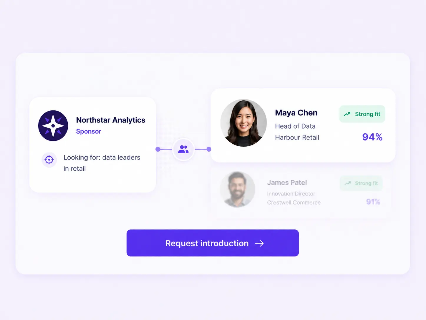 Sponsor matched to relevant delegate segments ahead of the event